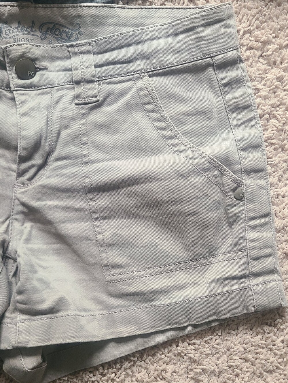 Y2K Shorts Lot 2 Pairs Women's Size 8 Camo Chino Outdoor Comfy Preppy Merona - Picture 2 of 9